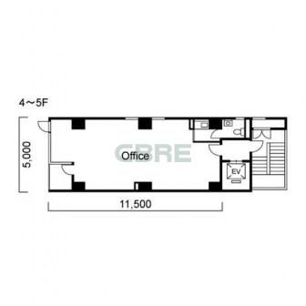 4階〜5階 平面図