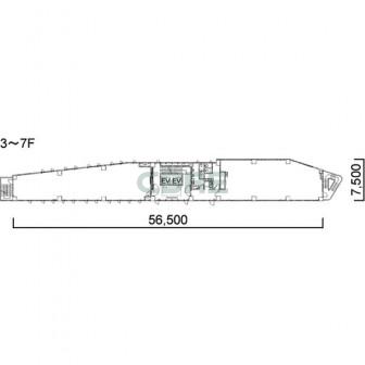 3階〜7階 平面図
