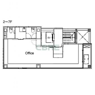 2階〜7階 平面図