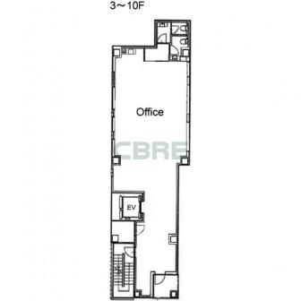 3階〜10階 平面図
