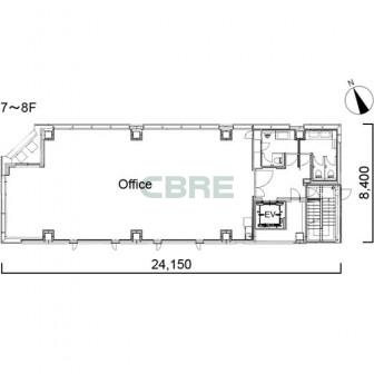 7階〜8階 平面図