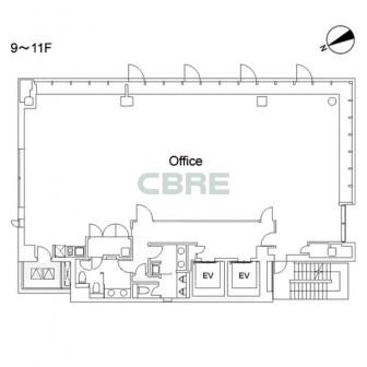 9階〜11階 平面図