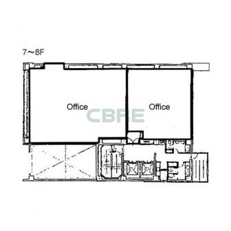 7階〜8階 平面図