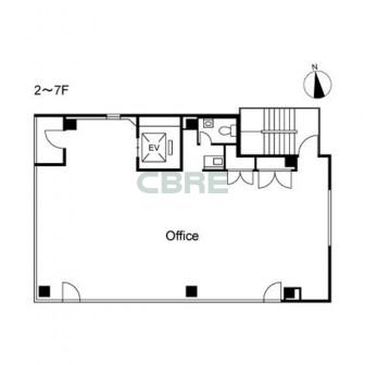 2階〜7階 平面図
