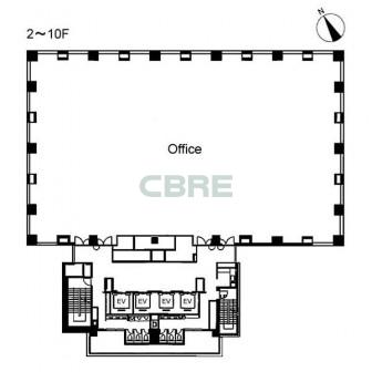 2階〜10階 平面図