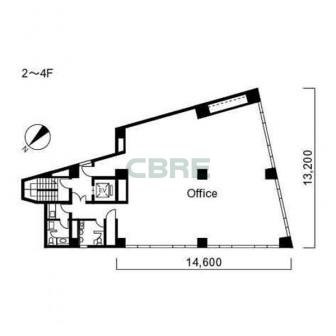 2階〜4階 平面図