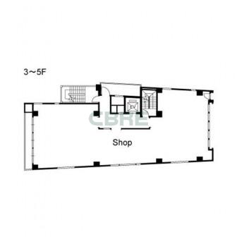 3階〜5階 平面図