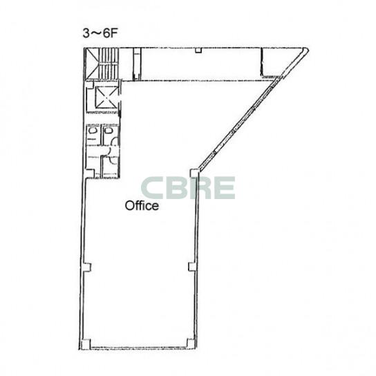 3階〜6階 平面図
