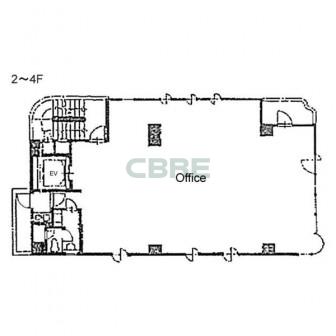 2階〜4階 平面図