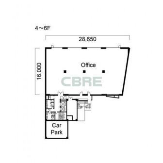 4階〜6階 平面図