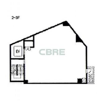 2階〜3階 平面図