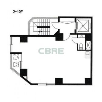 2階〜10階 平面図