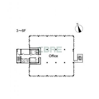 3階〜6階 平面図