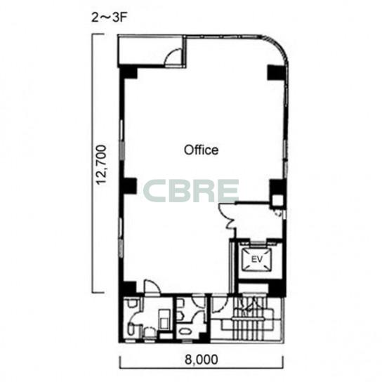2階〜3階 平面図