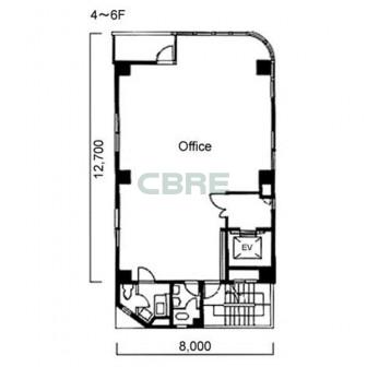 4階〜6階 平面図
