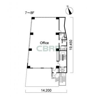 7階〜8階 平面図