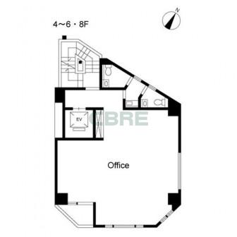 4階〜6階 平面図