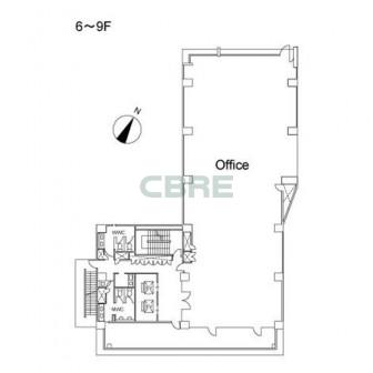 6階〜9階 平面図