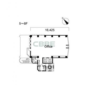 5階〜8階 平面図
