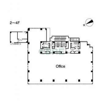 2階〜4階 平面図