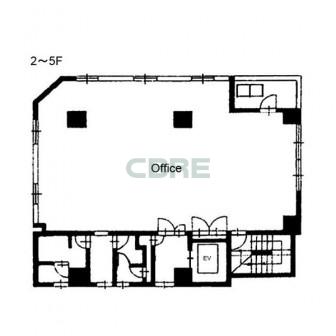 2階〜5階 平面図