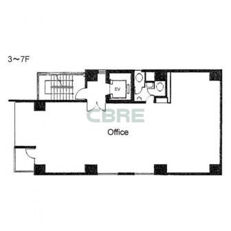 3階〜7階 平面図