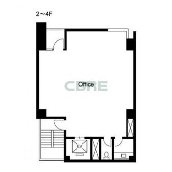 2階〜4階 平面図