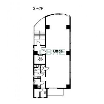 2階〜7階 平面図