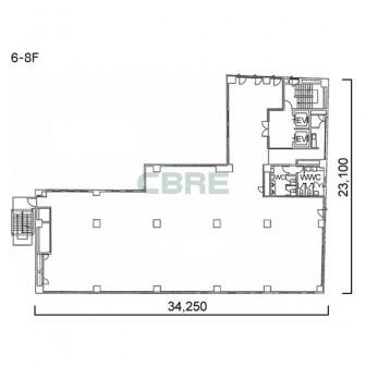 6階〜8階 平面図