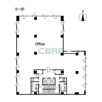 2階〜3階 平面図