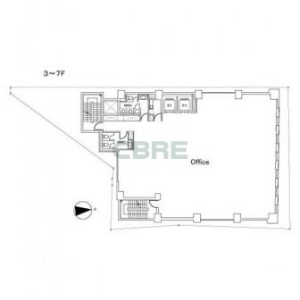 3階〜7階 平面図