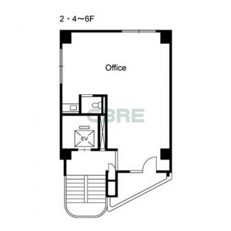 2階〜4階 平面図