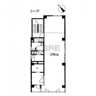 2階〜7階 平面図