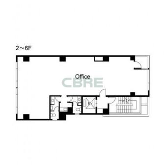 2階〜6階 平面図