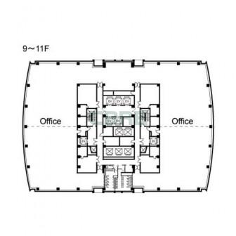 9階〜11階 平面図