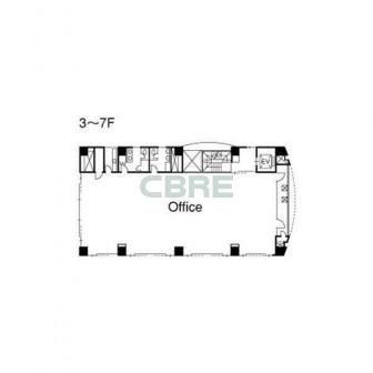 3階〜7階 平面図