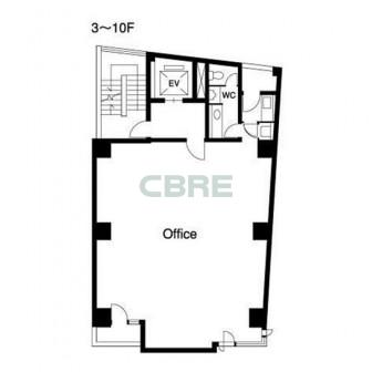 3階〜10階 平面図