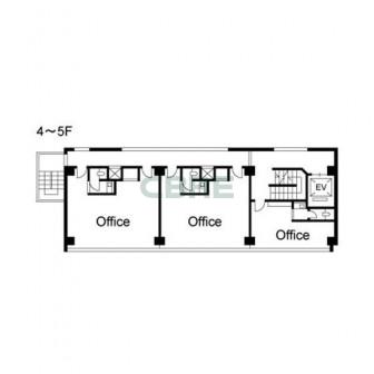 4階〜5階 平面図