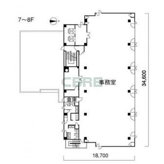 7階〜8階 平面図