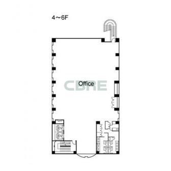 4階〜6階 平面図