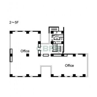 2階〜5階 平面図
