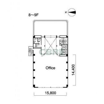 8階〜9階 平面図