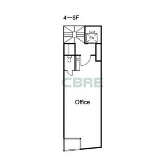 4階〜8階 平面図