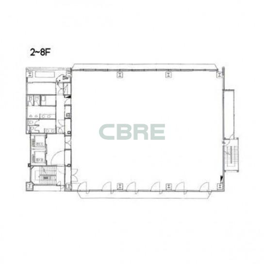 2階〜8階 平面図