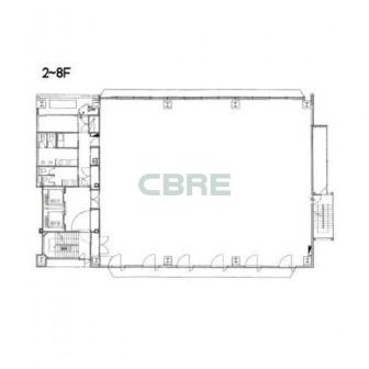 2階〜8階 平面図