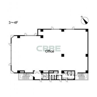 3階〜4階 平面図