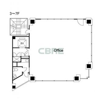 3階〜7階 平面図