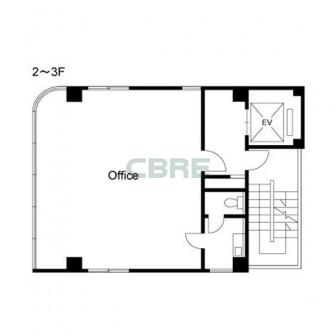 2階〜3階 平面図