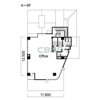 4階〜8階 平面図