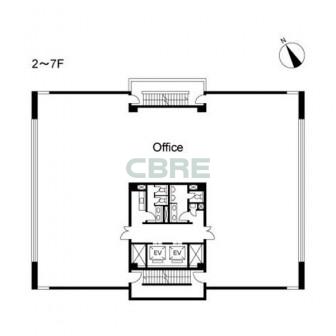 2階〜7階 平面図